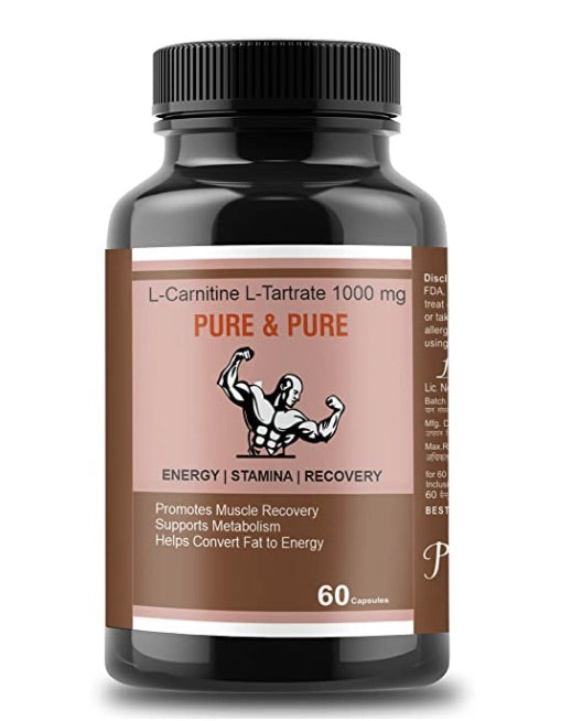 L-Carnitine L-Tartrate 1000mg for Strength & Weight Management Pack of Pure & Pure Healthcare India L-Carnitine L-Tartrate 1000mg for Strength & Weight Management Pack of Pure & Pure Healthcare India