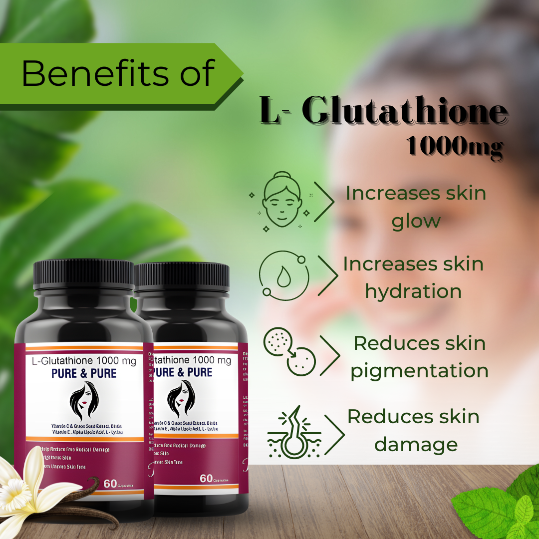 L Glutathione for skin with Vitamin C E 60 60 tab Pure