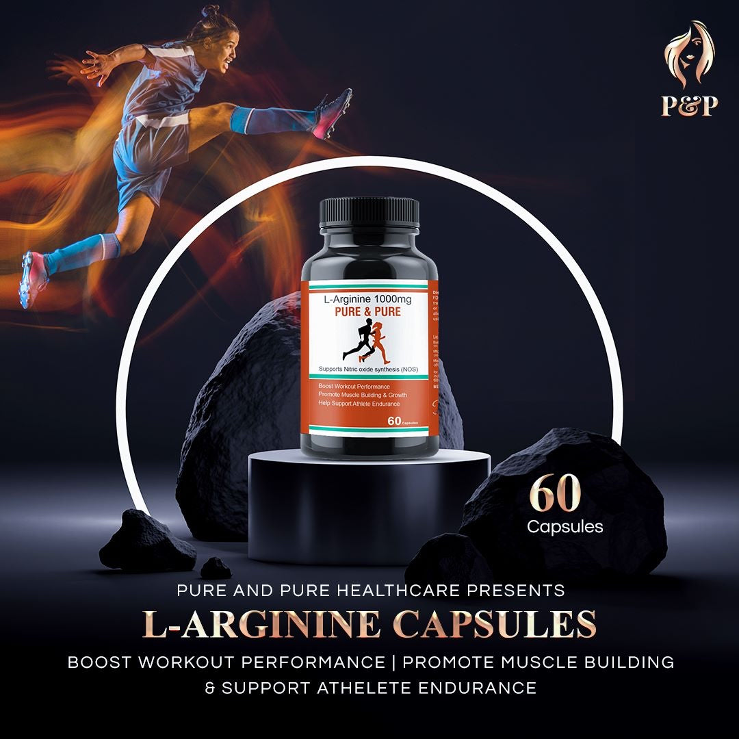 L-Arginine 1000 mg Tablet - Pre Workout Booster 60 tab