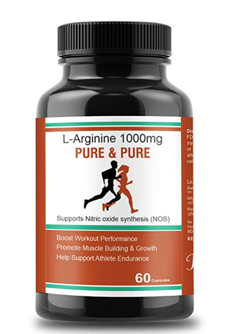 L-Arginine 1000 mg Tablet - Pre Workout Booster 60 tab