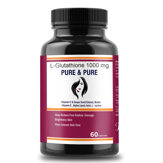 Pure & Pure Healthcare L-Glutathione Capsules 1000mg with Vitamin E and C For GlowingSkin( Pack of 5 )in just 1800